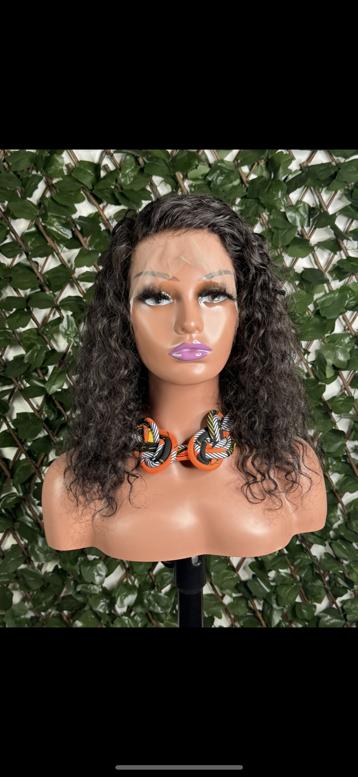 Perruque Lace Front – Bouclée Naturelle Noire