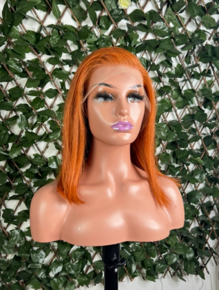 Perruque Orange Mi-Longue