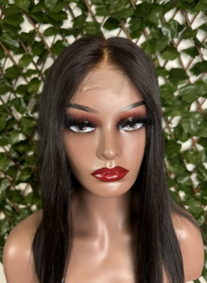 Perruque Lisse noire mi long