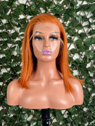 Perruque Orange Mi-Longue