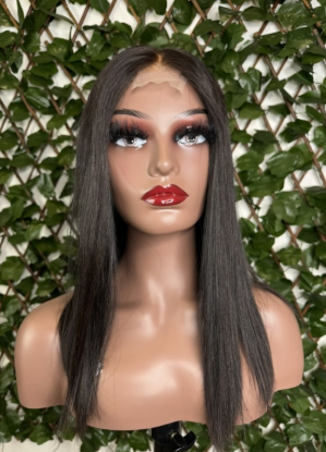 Perruque Lisse noire mi long