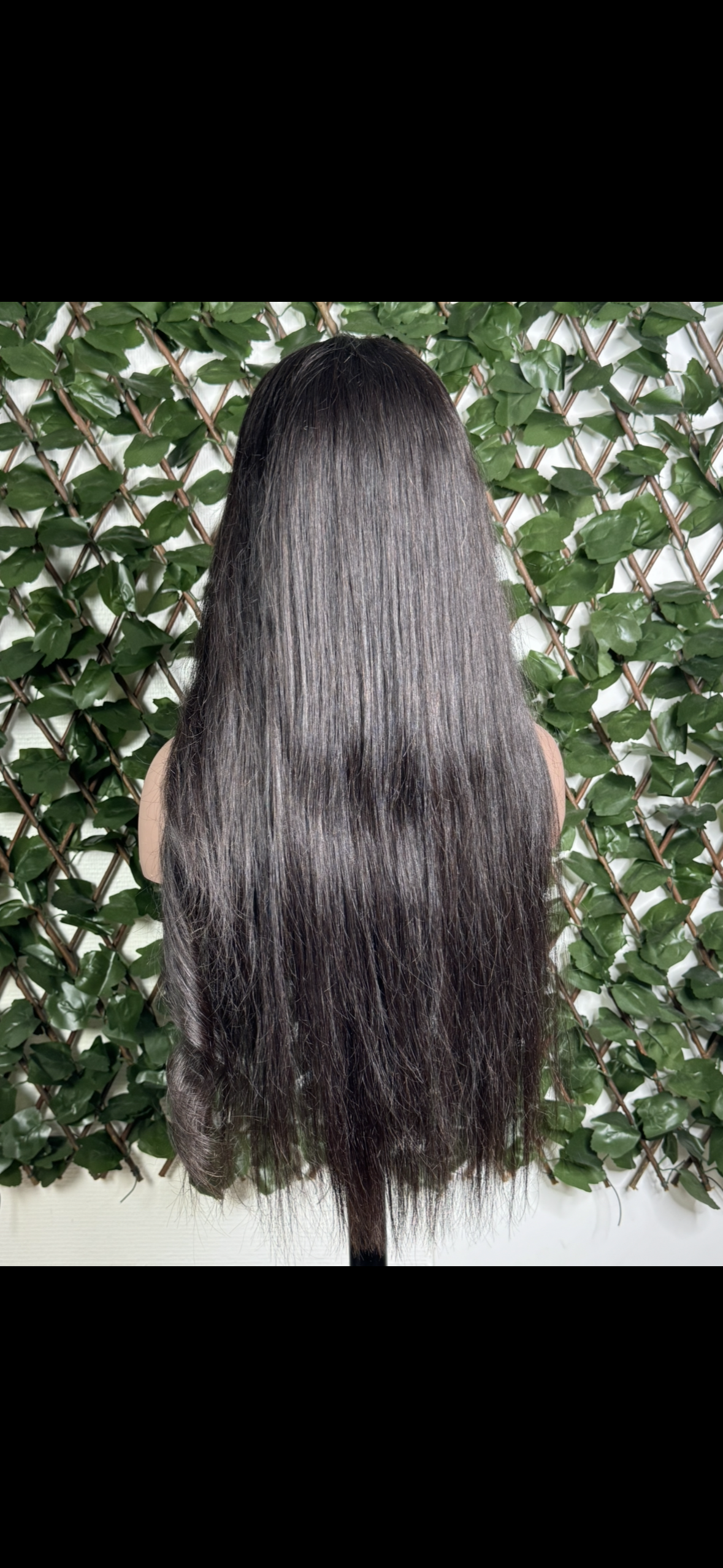 Perruque longue noire – Lace front naturel