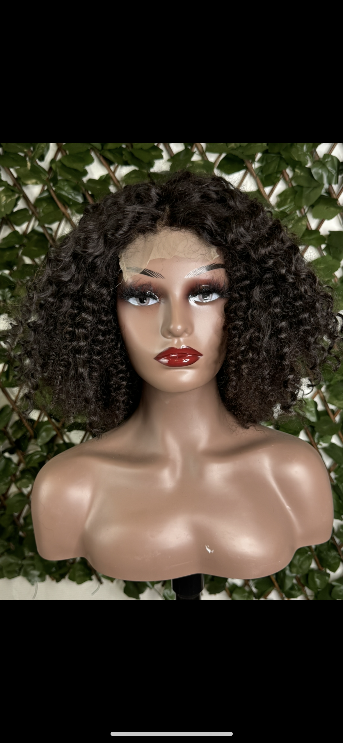 Perruque bouclés noir