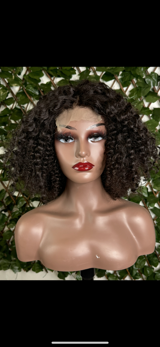 Perruque bouclés noir