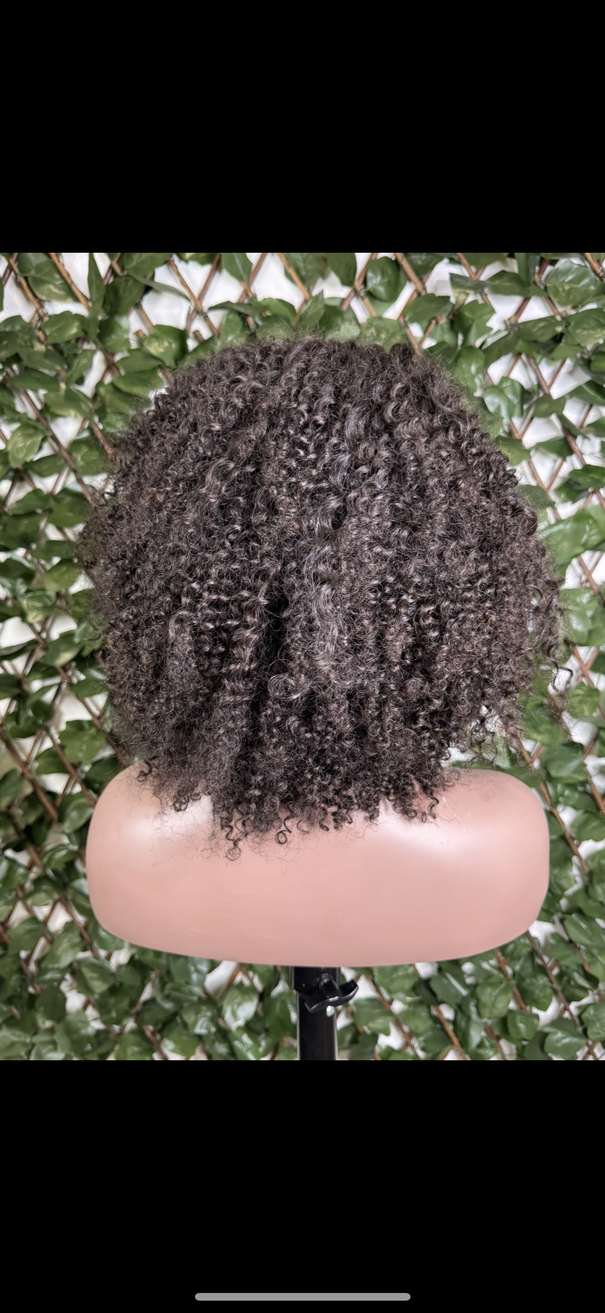 Perruque bouclés noir